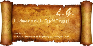 Ludmerszki Györgyi névjegykártya